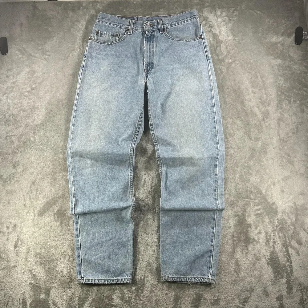 Levi's 550 Jeans Mens 32x30 Blue Light Wash Relaxed Tapered Distressed Denim